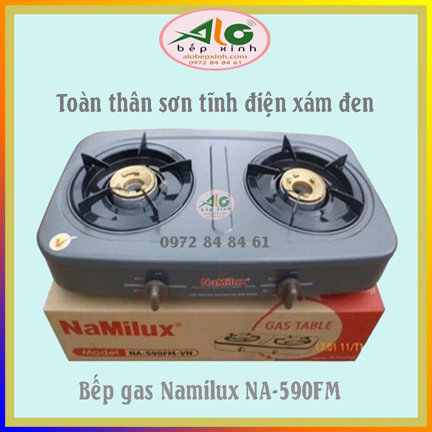 Bếp gas Namilux NA-590FM - Bếp ga Namilux 590FM nhỏ xinh, tiết kiệm gas - Điếu gang - Đầu đốt đồng- Alo Bếp Xinh