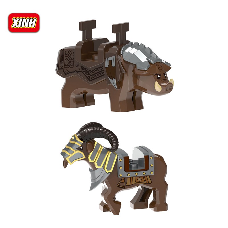 Mô hình động vật heo rừng/cừu có sừng 1535-1536 xinh xắn cho trẻ em trên 6 tuổi