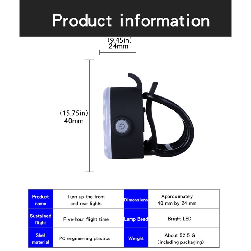 Đèn Pha Led 4 Bóng Cảnh Báo An Toàn Cho Xe Đạp Có Thể Sạc Lại Bằng Cổng USB
