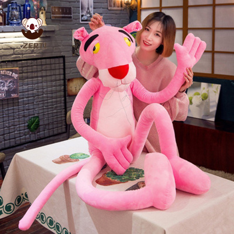 Búp bê màu hồng dễ thương da báo màu hồng đồ chơi sang trọng