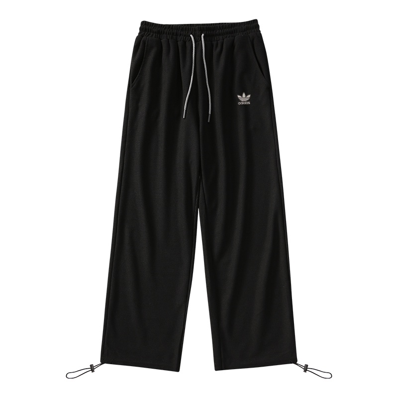 Quần Thể Thao Adidas Dệt Kim Ống Rộng Co Giãn Tốt Thêu Logo Cá Tính Cho Cặp Đôi