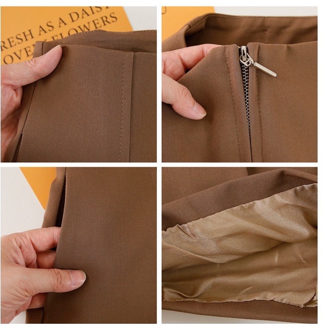 Quần sooc nữ cạp cao khóa kéo giữa, Quần đùi ống rộng khóa kéo chất tuyết mưa loại 1 cao cấp TTS25 | BigBuy360 - bigbuy360.vn