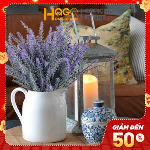 Hoa giả, cành hoa oải hương lavender giả 5 nhánh nhân tạo cắm trang trí tuyệt đẹp