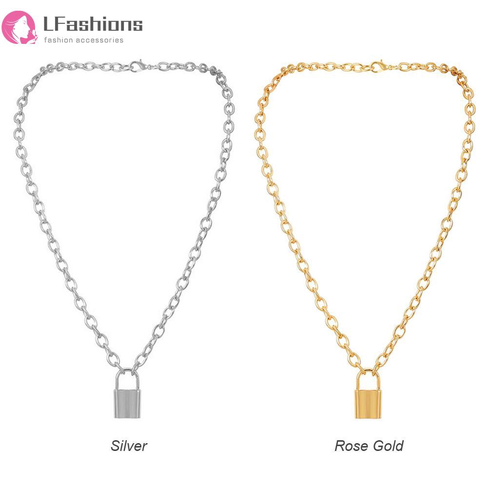 Lock Pendant Clavicle Chain Women Necklace Jewelry Accessories