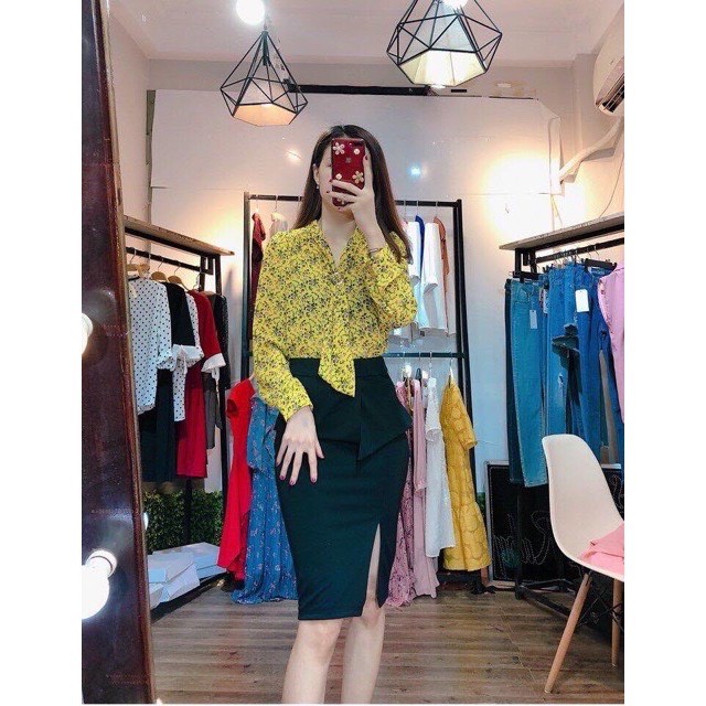 Chân váy bút chì xẻ bên sườn ⭐FREESHIP⭐ chân váy zip thiết kế có tà bèo ở phần bụng - chất liệu Umi mềm mịn co giãn | BigBuy360 - bigbuy360.vn