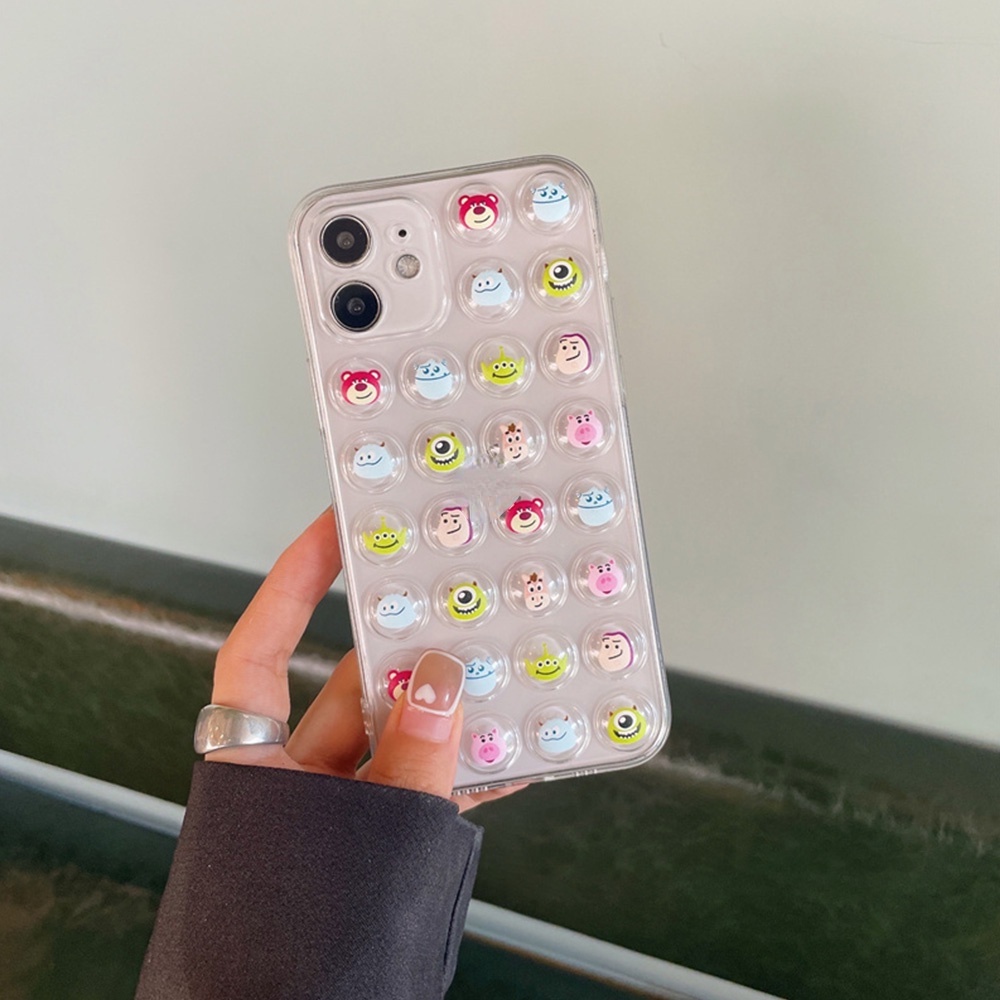 Ốp Điện Thoại TPU Mềm Trong Suốt Họa Tiết Hoạt Hình 3D Cho IPhone 14 13 12 11 Pro Max XS XR 8 7 Plus