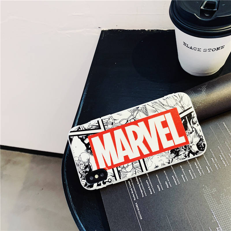 Ốp điện thoại silicon mềm USA Marvel cho iPhone 6 6S 7 8 Plus X XS MAX XR iPhone 11 12 Pro Max 12 Mini