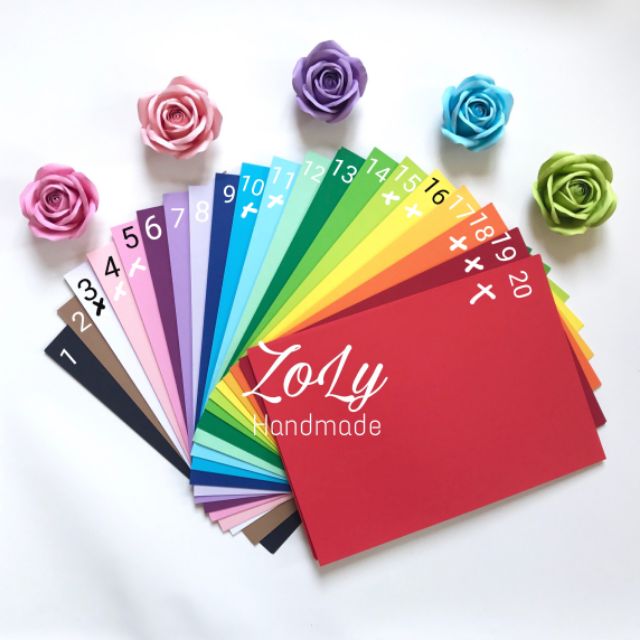 Set 100 tờ giấy A4 nhiều màu