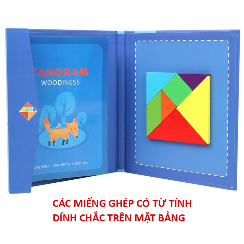 Đồ Chơi Ghép Hình Tangram Bằng Gỗ Sáng Tạo Phát Triển Trí Thông Minh Cho Bé