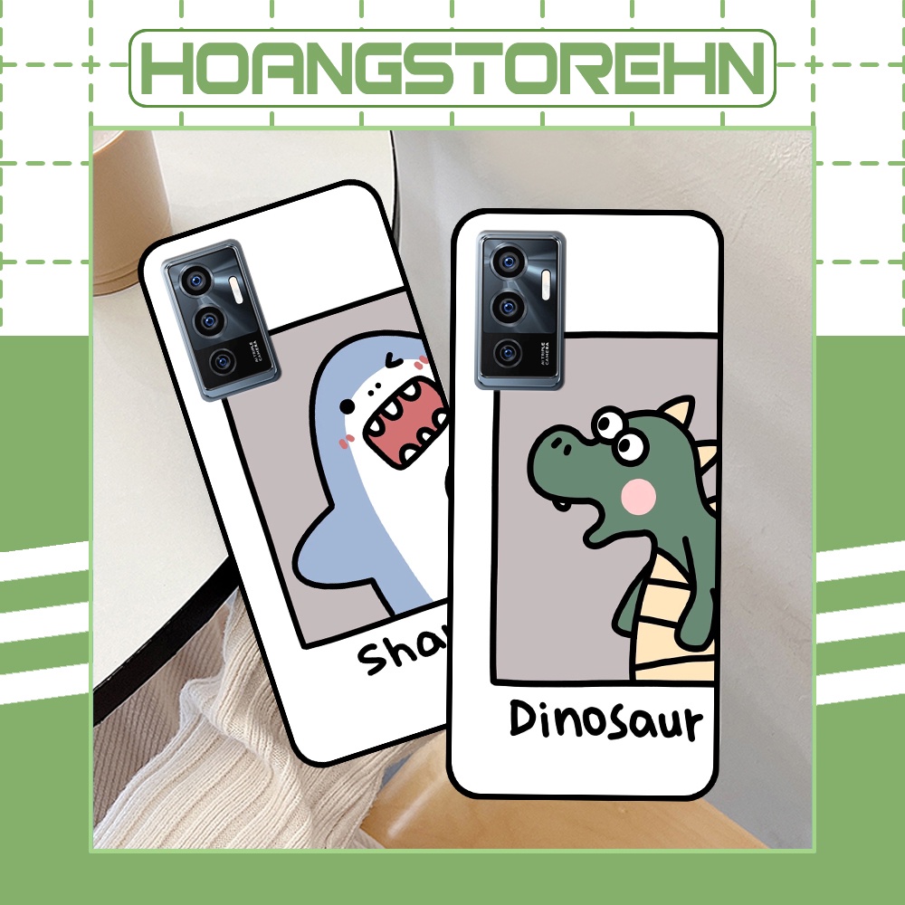Ốp Vivo V23e in hình cá mập, khủng long dễ thương, cute (T01 - T06)