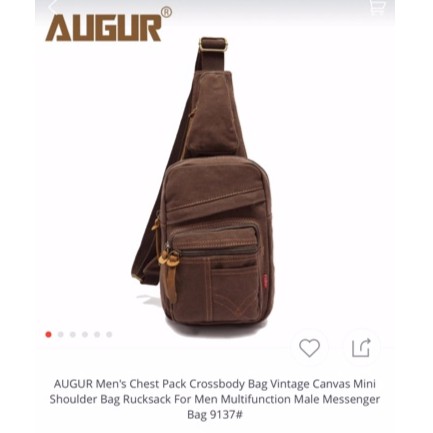 Túi đeo chéo Augur vải dù Canvas cao cấp