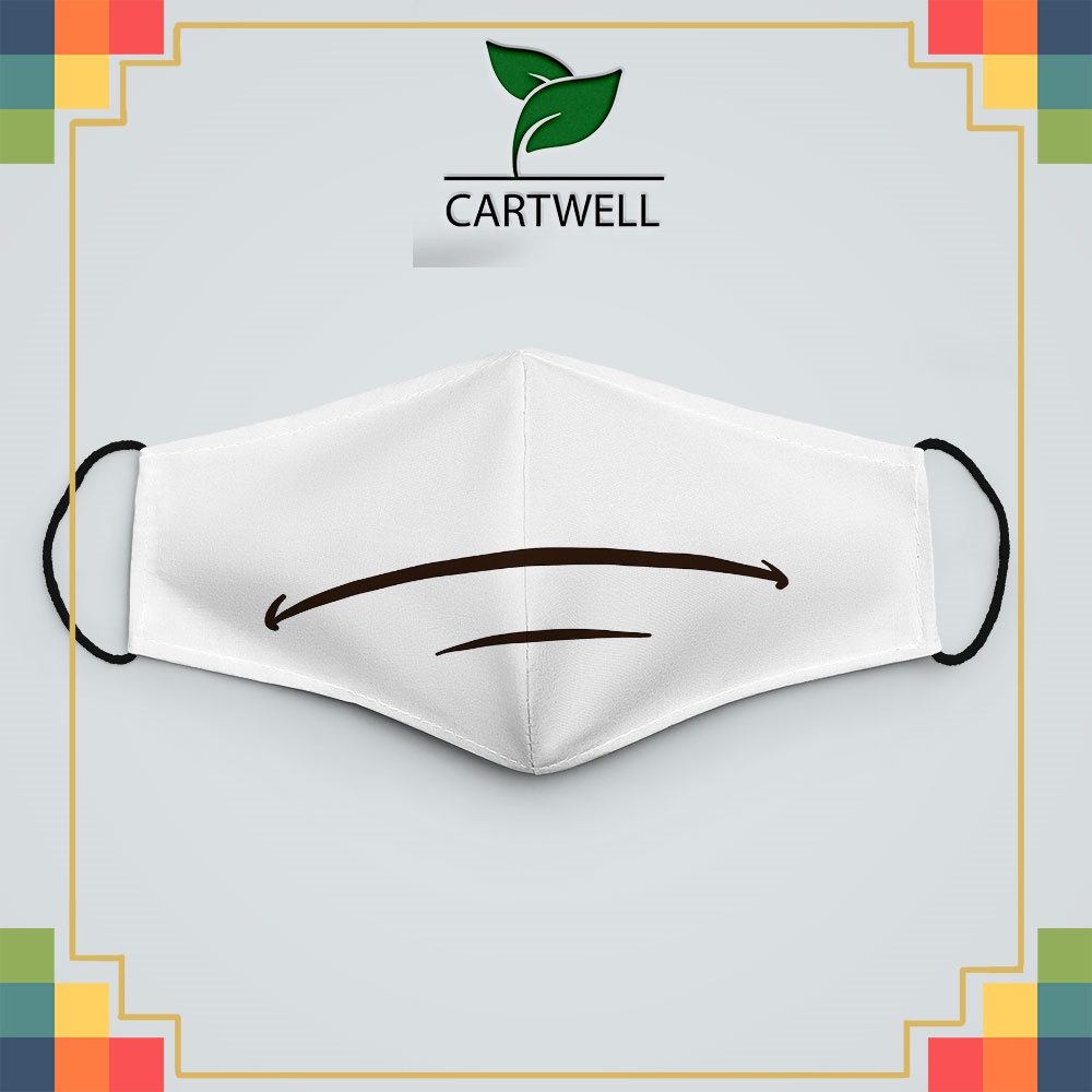 khẩu trang  DRAWN_1363 CARTWELL chất liệu poly cotton 100%,  chống bụi in họa tiết 3d