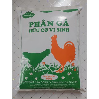 Phân gà hữu cơ vi sinh hiệu Tín Tâm bao 2kg- phân gà ủ hoai