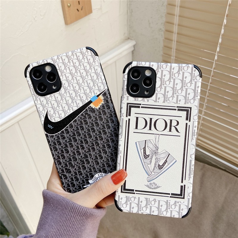 Luxury Brand Joint Name NIKE Phone Case iPhone 7 8 Plus SE 2020 X XS MAX XR High quaity Soft Relief Leather Back Cover iPhone 12 Pro Max 11 Pro Max 12 Mini