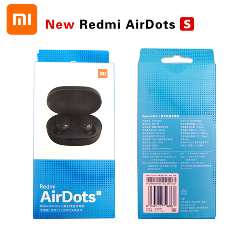 Original Redmi Airdots S Airdots2 Fone De Ouvido Sem Fio Xiaomi Redmi Airdots S Bluetooth 5 0 Tws qiqimall