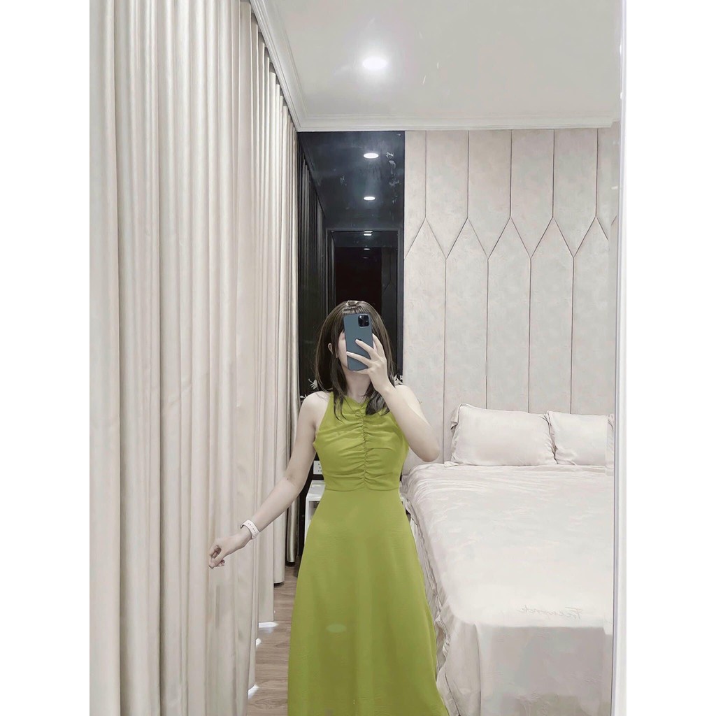Váy Maxi_ Đầm 2 dây lụa sần siêu xinh mặc đi biển đi chơi | BigBuy360 - bigbuy360.vn