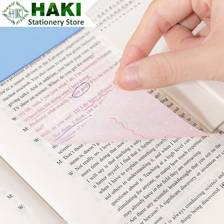 Bộ 50 tờ giấy ghi chú màu trong HAKI chống thấm nước tiện dụng NO3