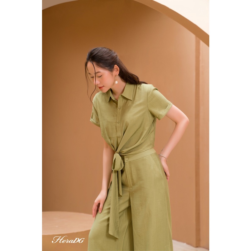 Áo Sơ Mi Nữ Kiểu Vạt Buộc Lệch HeraDG - STBA016A