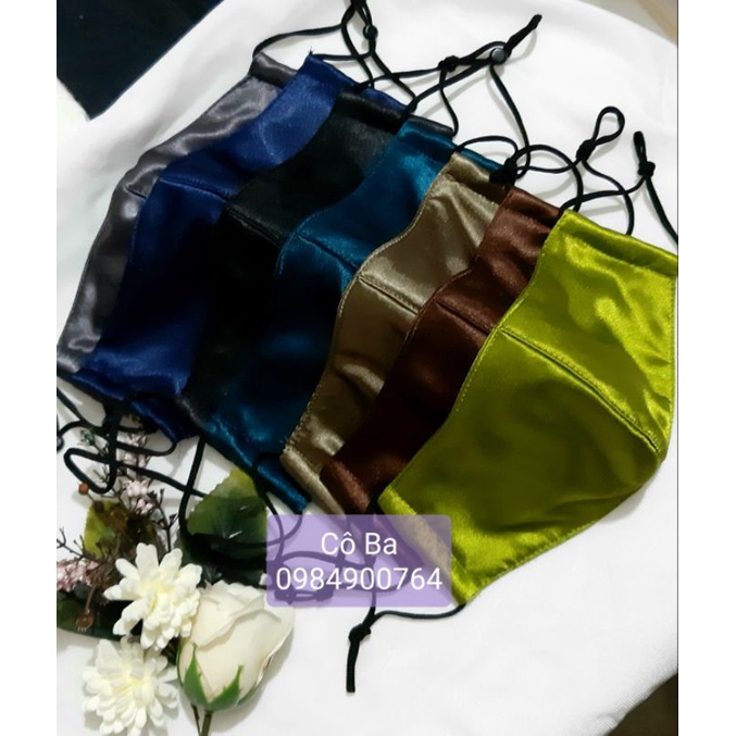 Khẩu trang vải lụa 3 lớp
