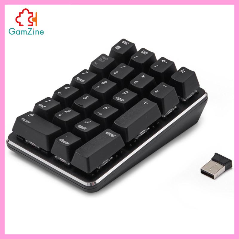 Bàn Phím Số Cơ Không Dây 2.4G Màu Đen lzdxwcke2 21 Phím