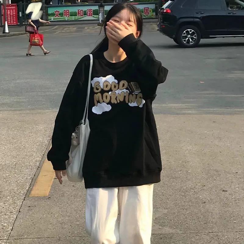 NRVP Áo Thun Nữ Dài Tay Cổ Tròn Thời Trang Hàn