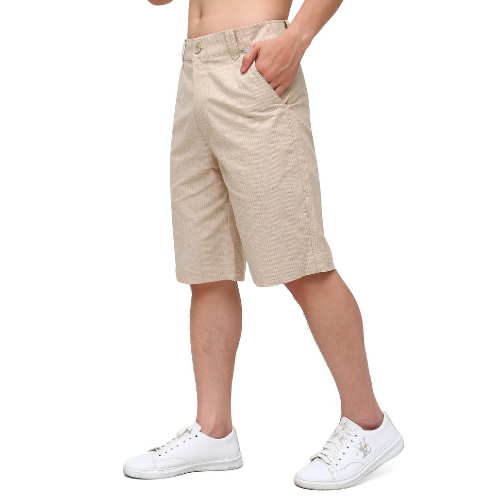 Quần short nam Narsis S4014 vàng kẻ tăm