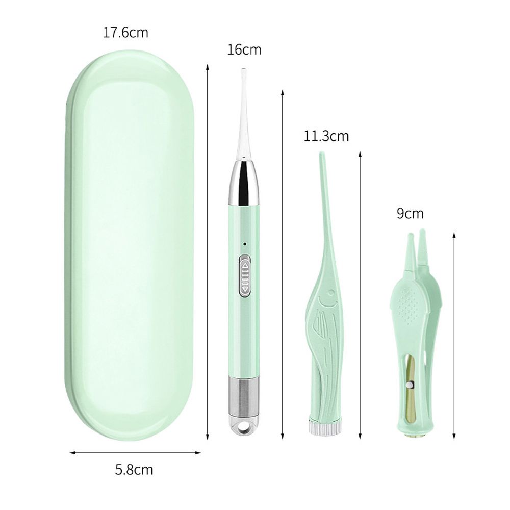 [Hàng mới về] Dụng cụ lấy ráy tai bằng thép không gỉ có đèn led phát sáng tiện dụng