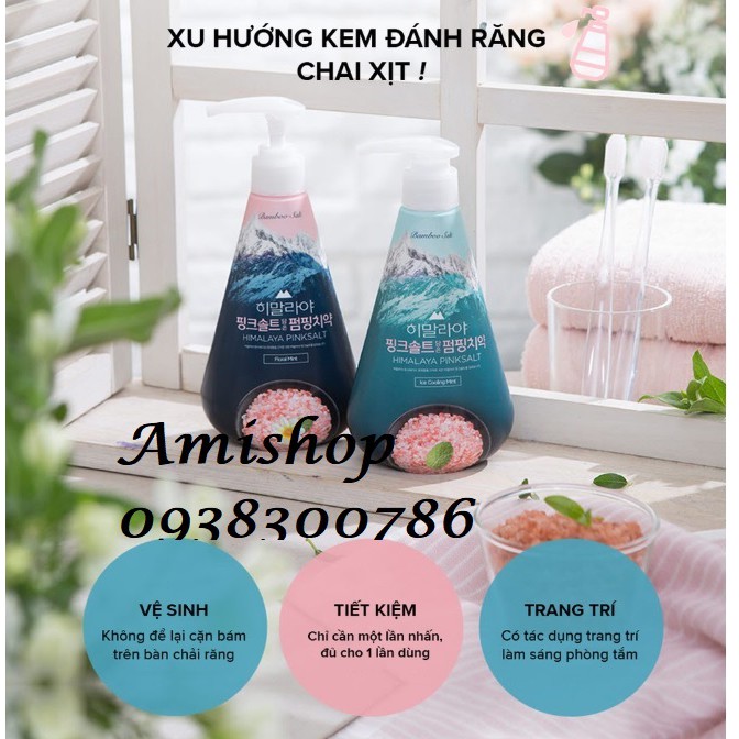 Kem Đánh Răng Muối Hồng Himalaya Pinksalt 285g Hàn Quốc