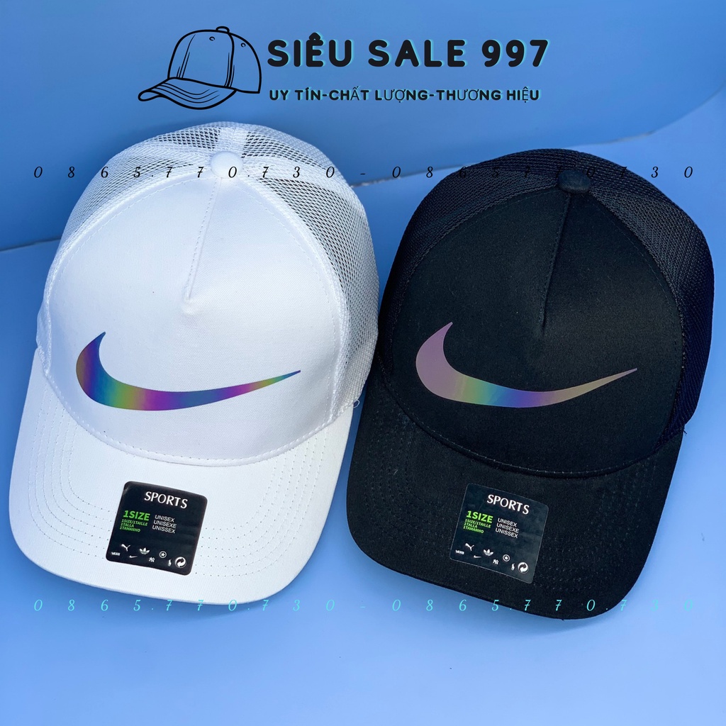 NÓN LƯỠI TRAI PHẢN QUANG MÓC NAI 7 MÀU CAO CẤP SIÊU ĐẸP 2 MÀU