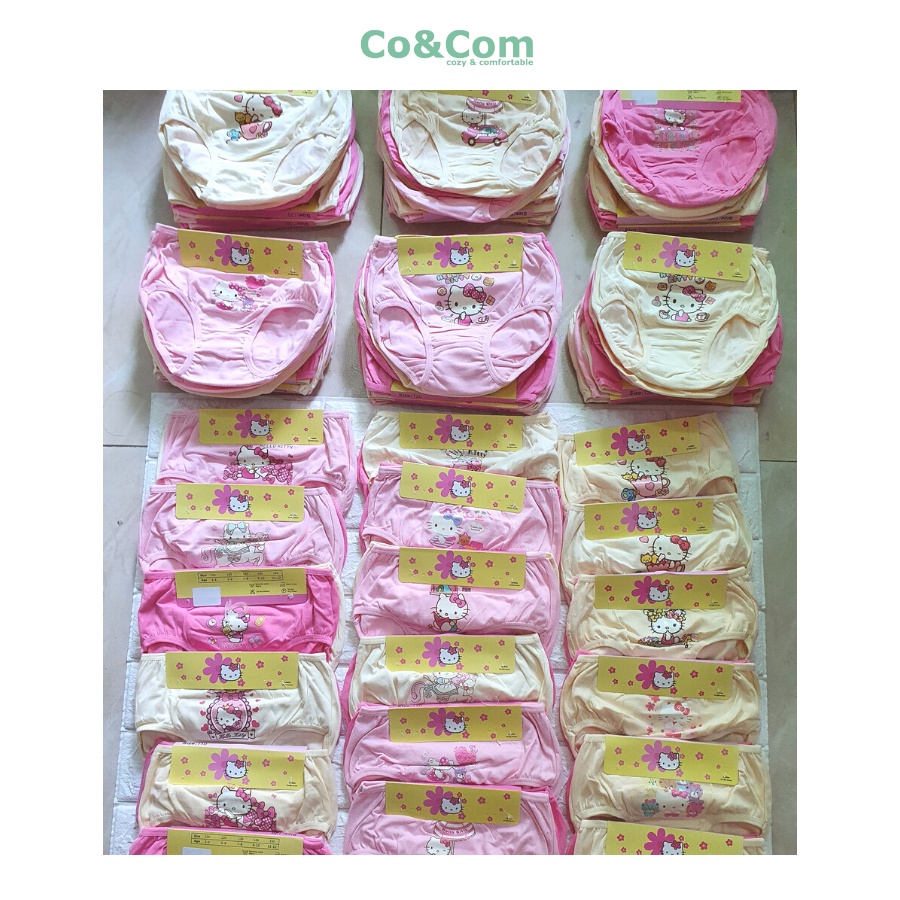 Set 2 Quần Lót Bé Gái 9-13 Kg Cotton Co&amp;Com CVG002KT Size Nhí Thấm Hút Mềm Mịn