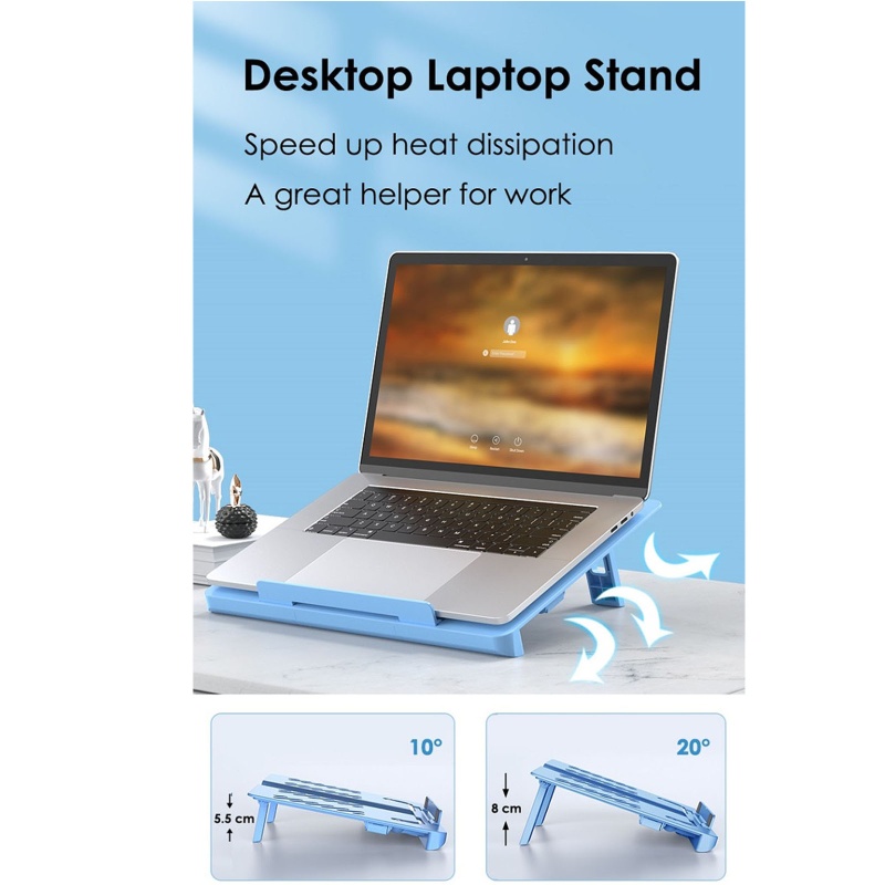 Giá Đỡ Máy Tính Notebook 8-18inch Gấp Gọn Tùy Chỉnh Tiện Dụng