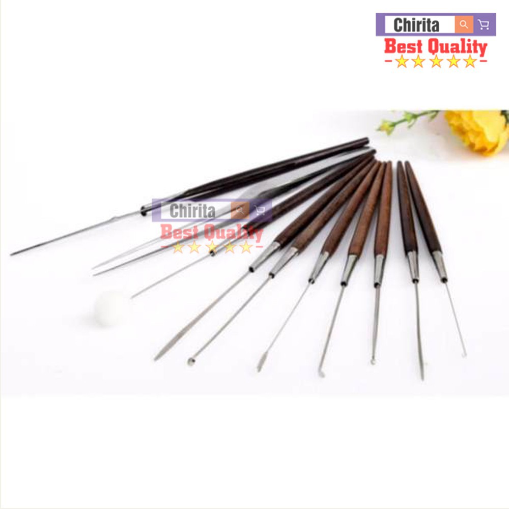 Bộ Ráy Tai 10 Món - Dụng Cụ Lấy Rái Tay - Chính Hiệu Nghĩa Beauty Tool Ear Pick