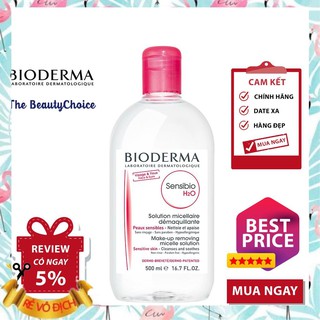 [Hàng Pháp] Nước Tẩy Trang Bioderma Sensibio H2O Cho Da Nhạy Cảm (500mL)