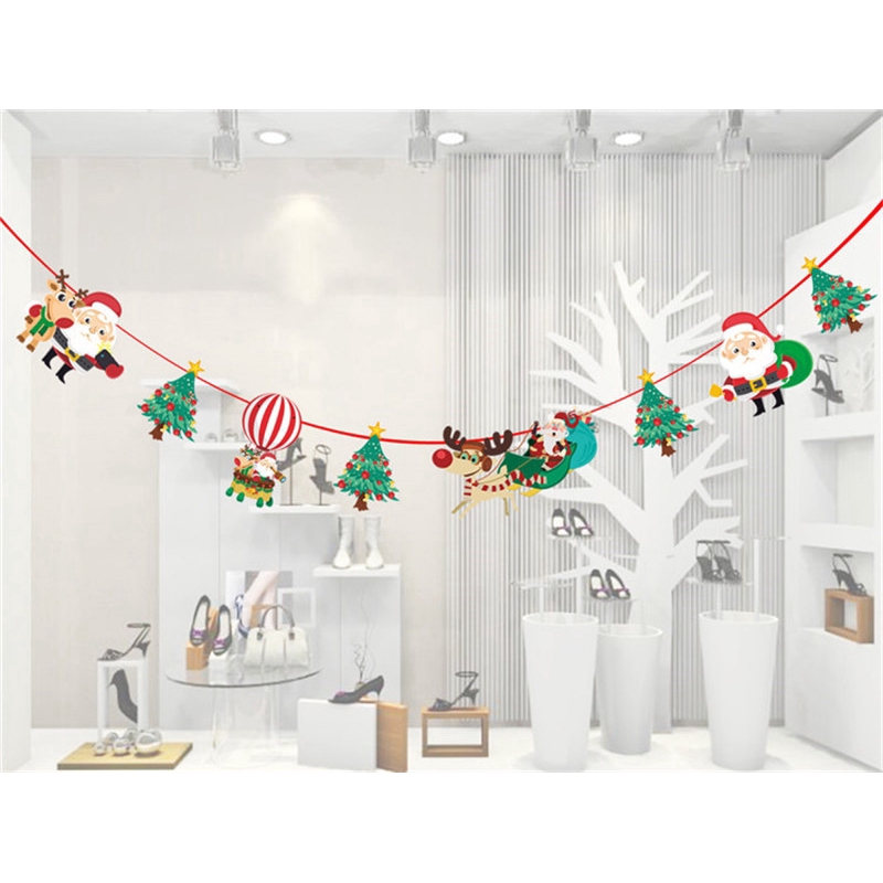 Phụ kiện Banner treo trang trí tường phong cách giáng sinh đẹp mắt