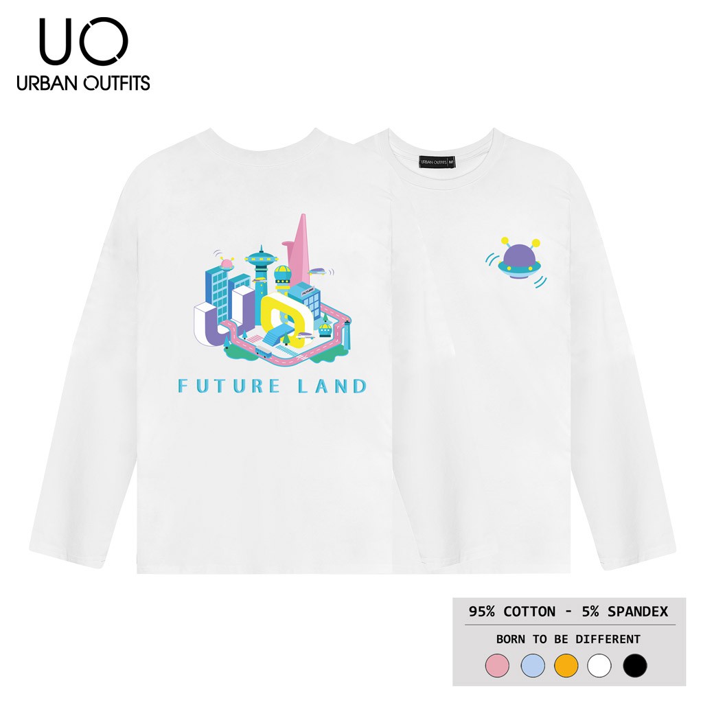 Áo Thun Tay Dài Nam Nữ Form Rộng URBAN OUTFITS In Future Land TDO18 100 cotton 4 Chiều | BigBuy360 - bigbuy360.vn