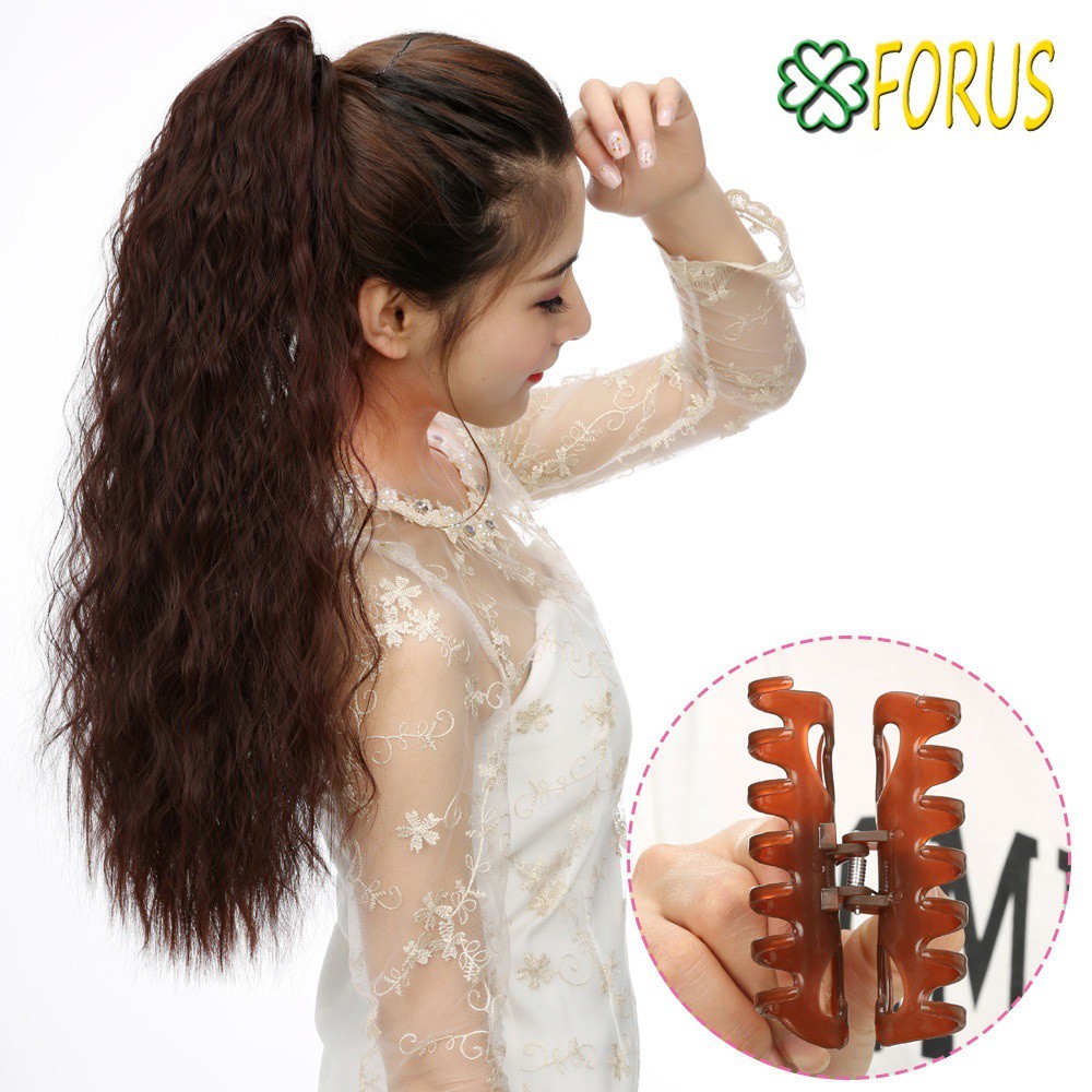 Ngoạm xù sóng nước N153 ❤️FREESHIP❤️ kẹp ngoạm tóc giả, quặm tóc giả, tóc giả nữ ngoạm kẹp Sỉ 55k