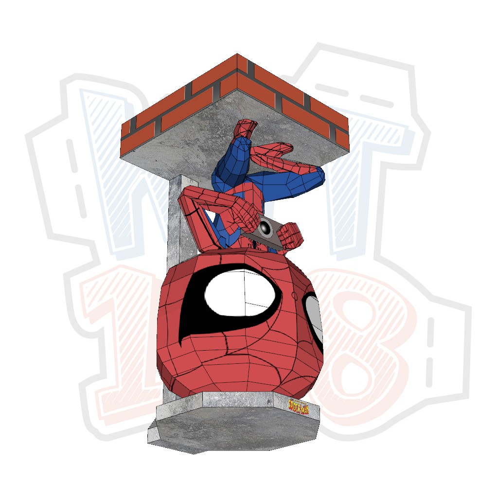 Mô hình giấy Anime Game Chibi Spiderman ver 2