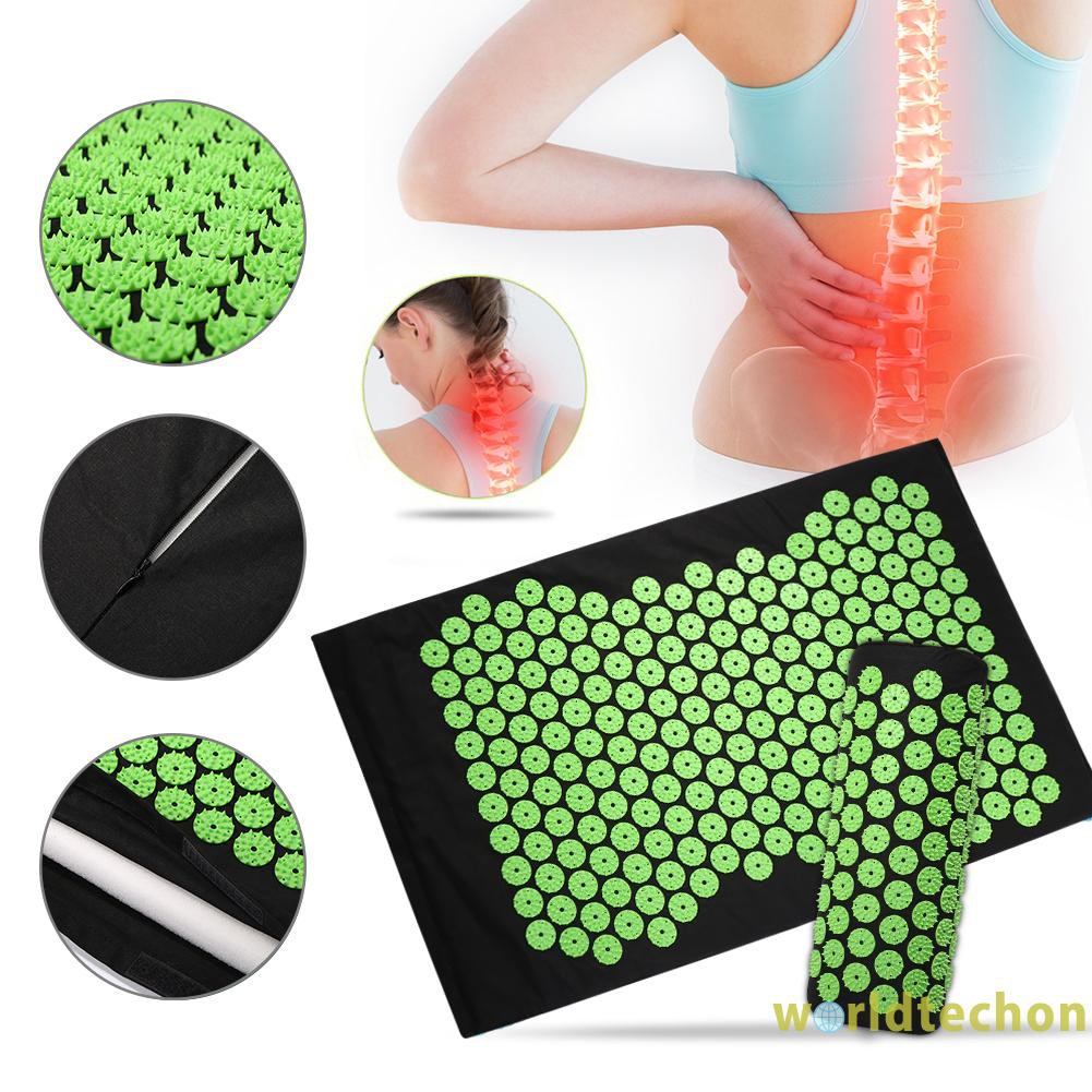 READY STOCK 2pcs Acupuncture Acupoint Massage Pillow Yoga Pad Relieve Stress Cushion