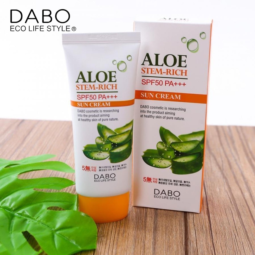 Kem Chống Nắng DABO Lô Hội Aloe Stem Rich Hàn Quốc 70ml ⭐ Hàng Chính Hãng ⭐