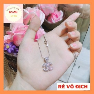 Dây chuyền nữ 💎𝑭𝑹𝑬𝑬𝑺𝑯𝑰𝑷 💎Dây nữ chữ X dạng mì bóng mặt chữ x nhỏ đính đá thiết kế bền màu cao cấp