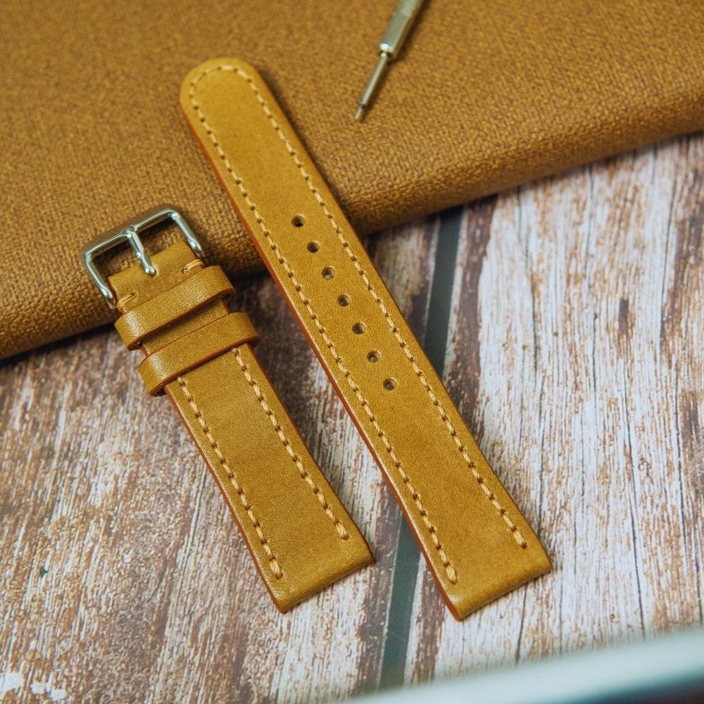 Dây da đồng hồ Vnstrap 18mm 20mm 22mm handmade da bò đeo gia xịn cao cấp đẹp giá rẻ A3