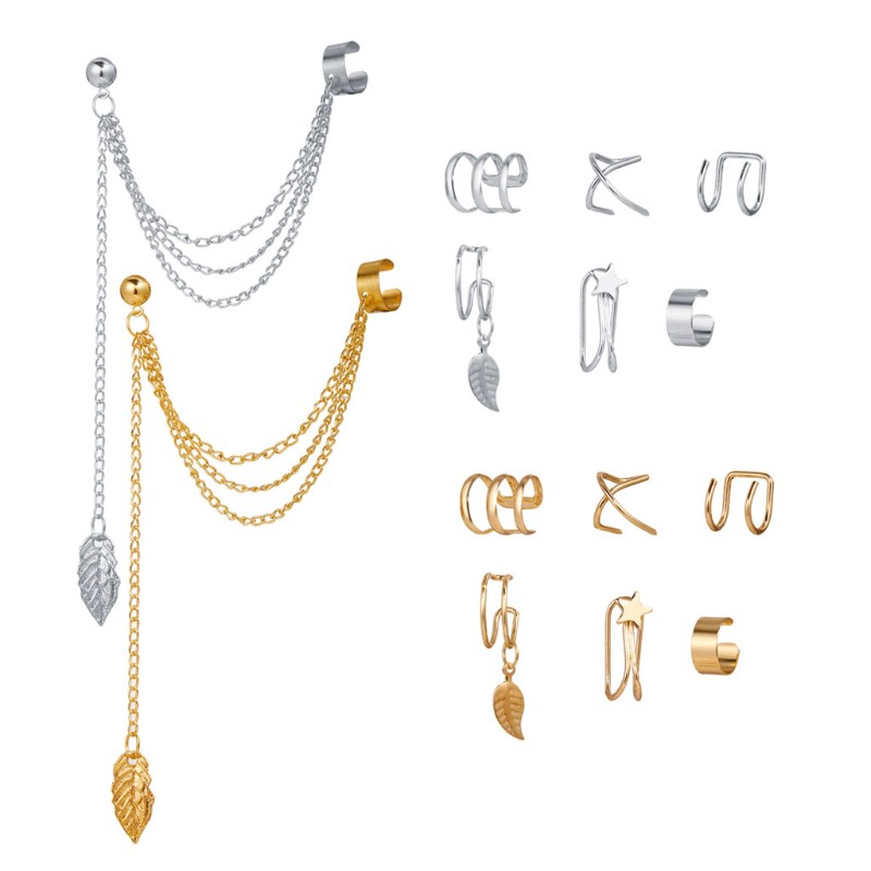 Set 7 khuyên kẹp vành tai cá tính thời trang dành cho nữ