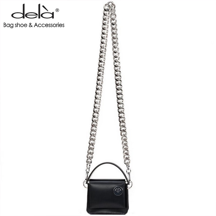 Dela Túi Đeo Chéo Ngực Hình Vuông Cỡ Nhỏ Phối Dây Đeo Sợi Xích Thời Trang Mùa Hè Cho Nữ
