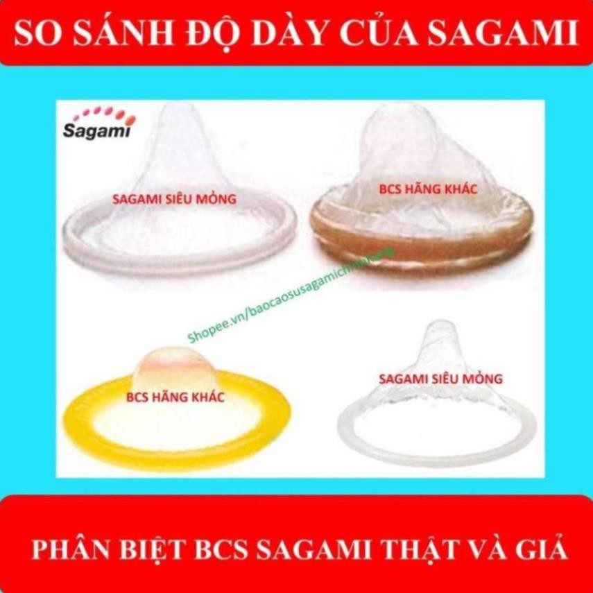 [BAO CAO SU SAGAMI] Hộp 10 Bao cao su siêu mỏng nhất thế giới Sagami Xtreme Cobra Shape ôm khít không núm thừa size 49