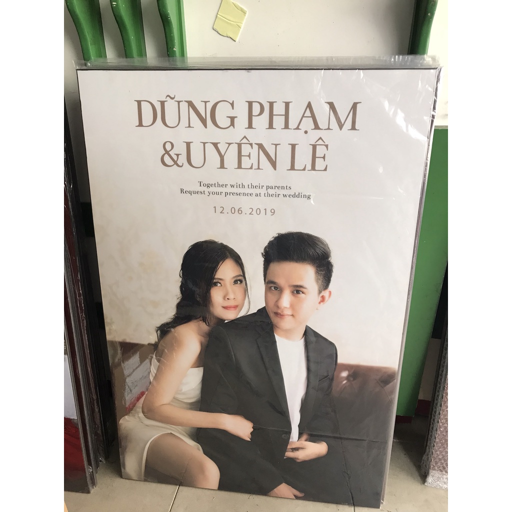 In Ảnh ép gỗ 30x45, 40x60, 50x75, 60x90 trang trí nhà cửa, decor, in hình cưới, sinh nhật, thôi nôi