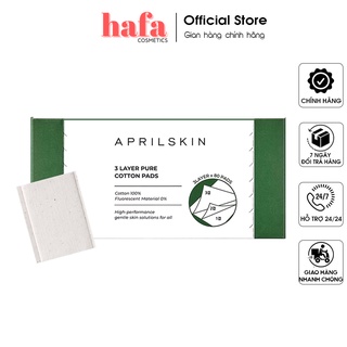Bông tẩy trang 3 lớp Aprilskin Cotton Pad(80 miếng) _ Aprilskin Chính Hãng