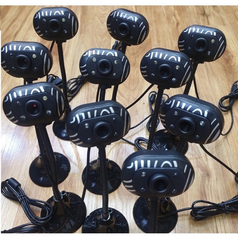 (Bảo hành 06 tháng) Webcam Chân Cao có mic dùng cho máy tính có tích hợp mic và đèn Led trợ sáng - Webcam máy tính