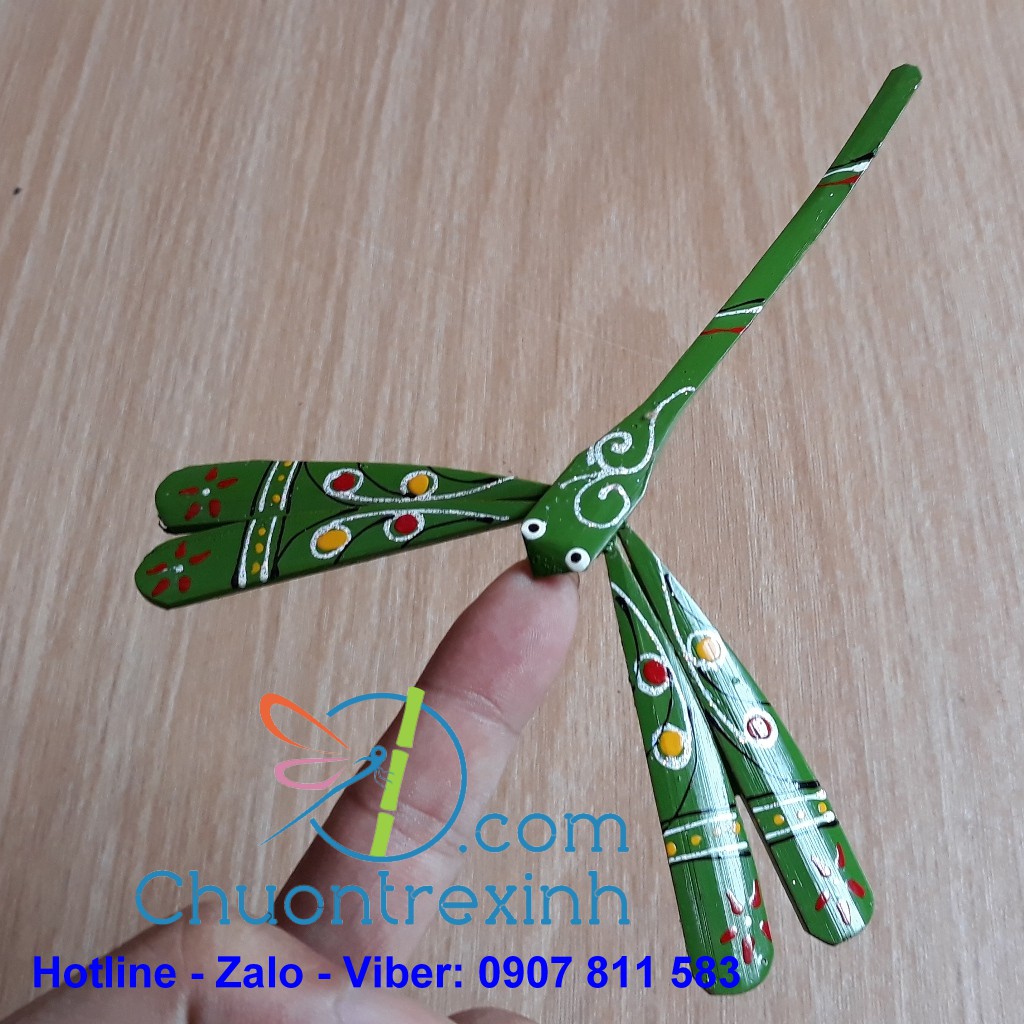 Bộ 10 chuồn chuồn tre màu 12cm xuất khẩu cao cấp bán chạy nhất 6T2023  Quà lưu niệm