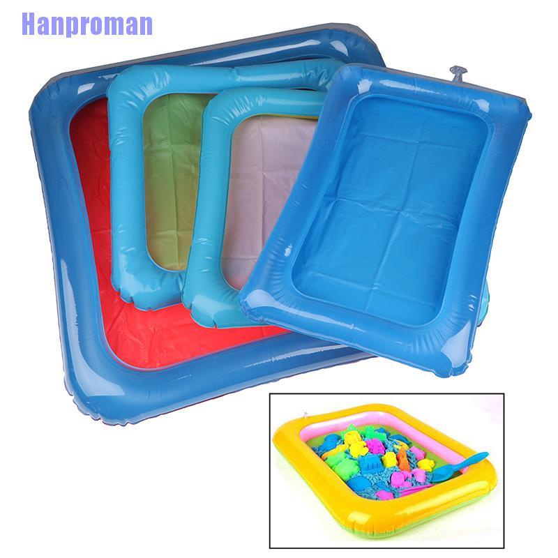 Hm> Kid sand tray indoor magic play sand children toys space inflatable accessories