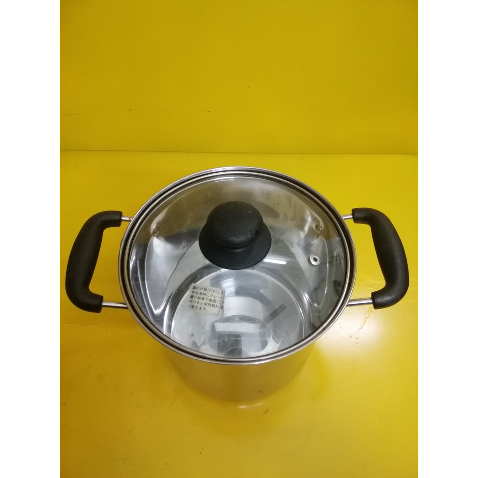 Nồi inox luộc nội địa Nhật, size 19.5cm, cao 17.5cm (mã 768KT), Không dùng từ